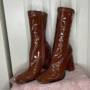 Brown Aldo booties